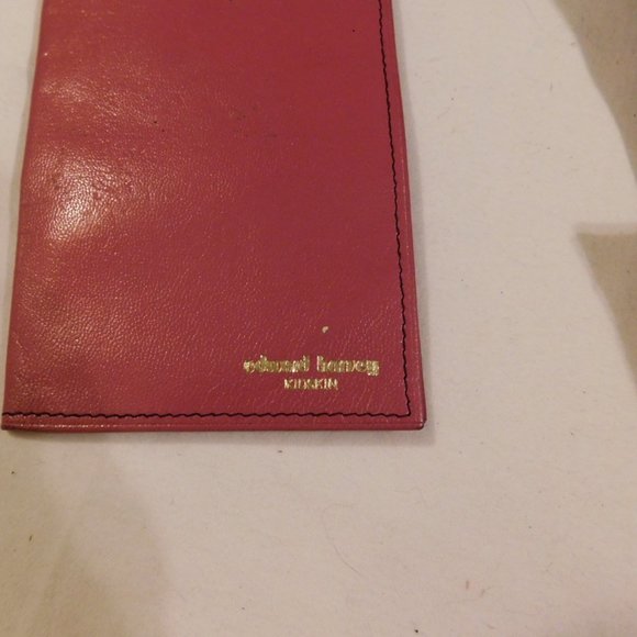 PINK multipocket WALLET 100%Leather Edward Harvey Vintage - Picture 8 of 10